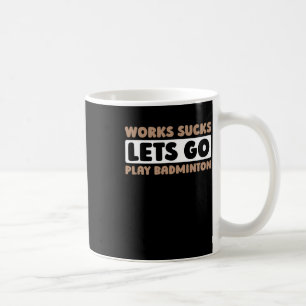 Mug Joueur de raquette de Badminton Court - Coupe de r