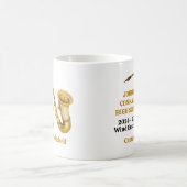 Mug Joueur de saxophone en or Bande personnalisée (Centre)