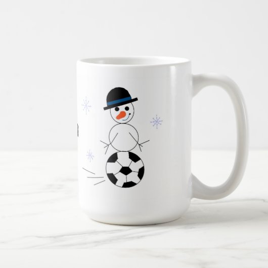 Mug Joueur de soccer Snowman (Droite)