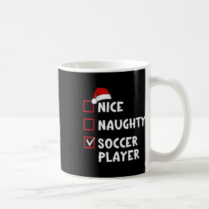 Mug Joueur de soccer sympa méchant drôle liste de Noël