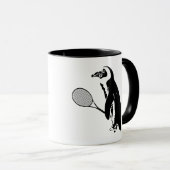Mug Joueur de tennis de pingouin (Devant droit)