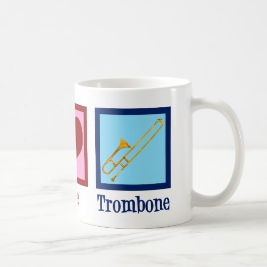 Mug Joueur de Trombone Peace Love (Droite)