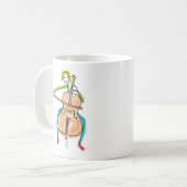 Mug Joueur de violoncelle Stickman (Devant gauche)