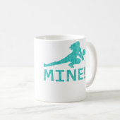 Mug Joueur de volley-ball Fun Distressed Mine (Devant droit)