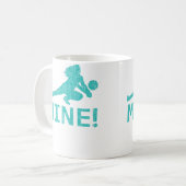Mug Joueur de volley-ball Fun Distressed Mine (Devant gauche)