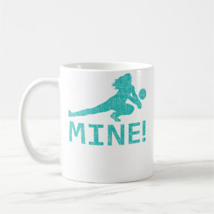 Mug Joueur de volley-ball Fun Distressed Mine