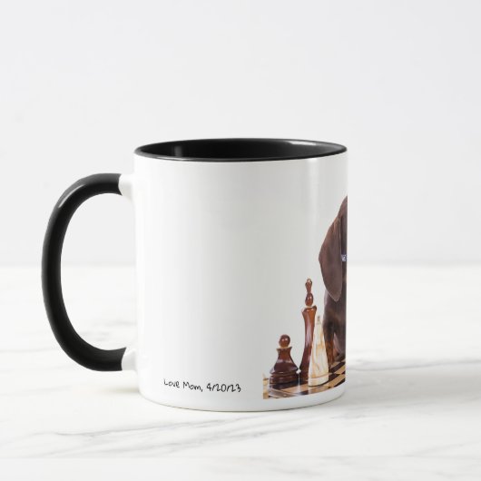 Mug Joueur d'échecs Dachshund (Gauche)