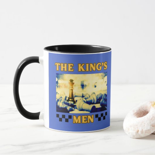 Mug Joueur d'échecs masculin du roi (Avec donut)