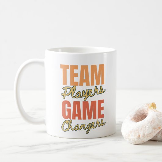 Mug Joueur d'équipe Citation Inspirationnelle Cadeau d (Avec donut)