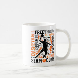 Mug Joueur d'esquisse Slam Dunk Typographie Word Art V
