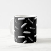 Mug Joueur d'harmonica Bouche Organ Musique Notes Moti (Devant gauche)