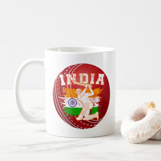Mug Joueur du cricket Inde (Avec donut)
