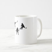 Mug Joueur en bâton de hockey sur glace silhouette cad (Devant droit)
