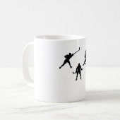 Mug Joueur en bâton de hockey sur glace silhouette cad (Devant gauche)