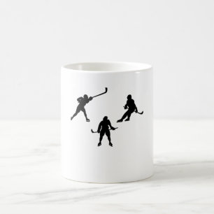 Mug Joueur en bâton de hockey sur glace silhouette cad