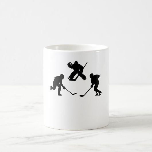 Mug Joueur en bâton de hockey sur glace silhouette cad (Centre)