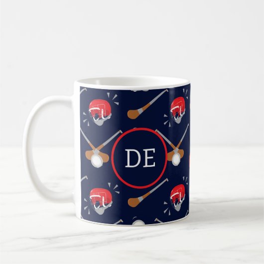 Mug Joueur hurlant Gaelic Sport Monogramme (Gauche)