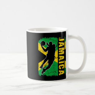 Mug Joueur jamaïcain Bysketbyll Jamaica Flag Bysketbyl
