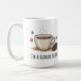 Mug Joueur Je suis un haricot humain - Bean et feuille