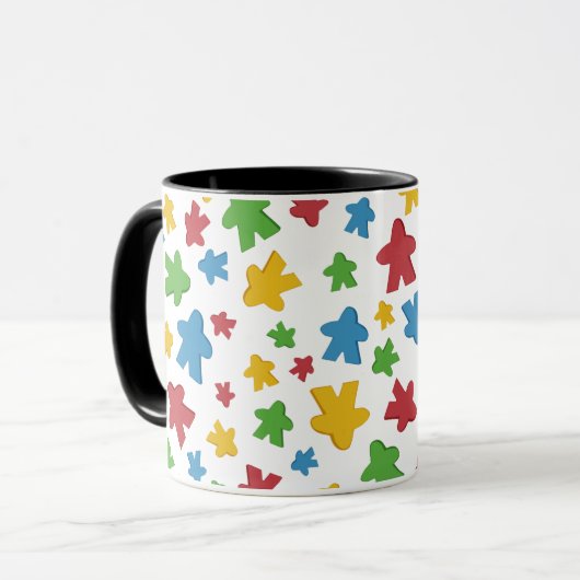 Mug Joueur Meeple multicolore (Devant gauche)