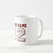 Mug Joueur numéro 12 - points frais de base-ball (Devant droit)