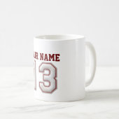 Mug Joueur numéro 13 - points frais de base-ball (Devant droit)