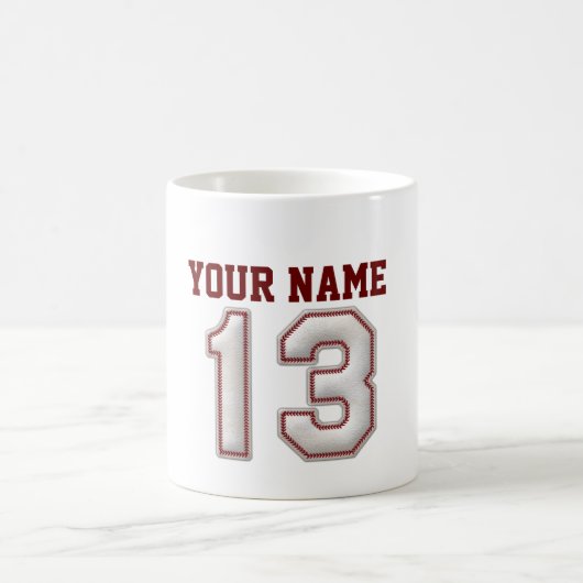 Mug Joueur numéro 13 - points frais de base-ball (Centre)