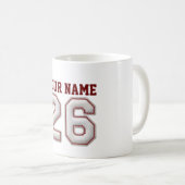 Mug Joueur numéro 26 - points frais de base-ball (Devant droit)