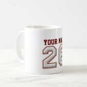 Mug Joueur numéro 26 - points frais de base-ball (Devant gauche)