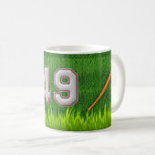 Mug Joueur numéro 49 - points frais de base-ball (Devant droit)