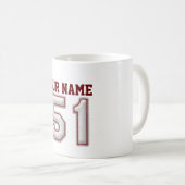 Mug Joueur numéro 51 - points frais de base-ball (Devant droit)
