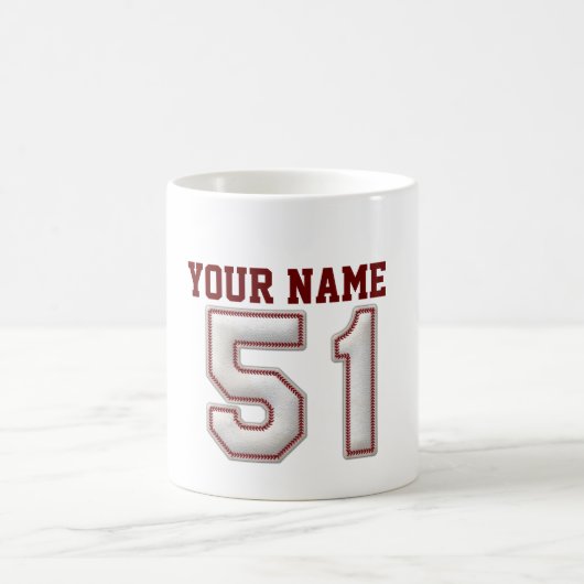 Mug Joueur numéro 51 - points frais de base-ball (Centre)