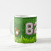 Mug Joueur numéro 82 - points frais de base-ball (Devant gauche)