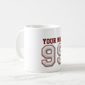 Mug Joueur numéro 99 - points frais de base-ball (Devant gauche)