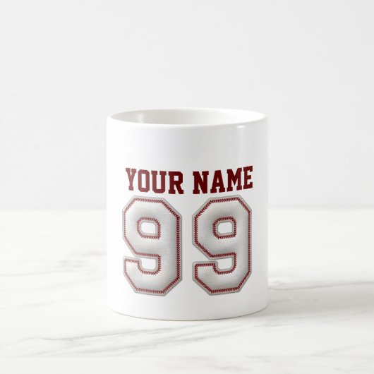 Mug Joueur numéro 99 - points frais de base-ball (Centre)