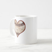 Mug Joueur Personnalisé De Baseball Des Valentines (Devant gauche)
