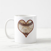 Mug Joueur Personnalisé De Baseball Des Valentines (Gauche)