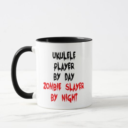 Mug Joueur Ukulele Zombie plaisanter (Gauche)