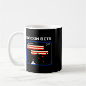 Mug Joueur vidéo 8 bits Bacon Retro Geek Nerd (Gauche)