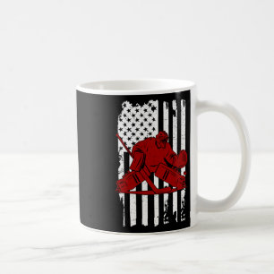 Mug Joueur vintage de hockey américain - Drapeau améri