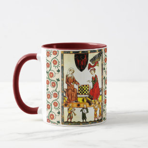 MUG JOUEURS D'ÉCHECS MÉDIÉVAUX EN COUR
