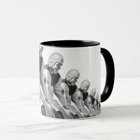 Mug Joueurs vintages De Football, Quarterback (Devant droit)