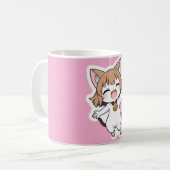 Mug Joueuse Chibi Cat Girl (Devant gauche)