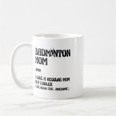 Mug Joueuse de badminton maman navette (Gauche)