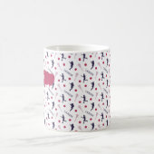 Mug Joueuse de crosse rose et violet Motif (Centre)