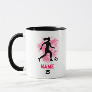 Mug Joueuse de football féminin personnalisée
