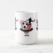 Mug Joueuse de football fille, Ballotin de l'équipe de (Centre)