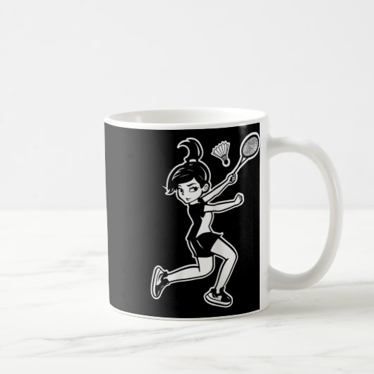 Mug Joueuse de la navette de badminton (Droite)