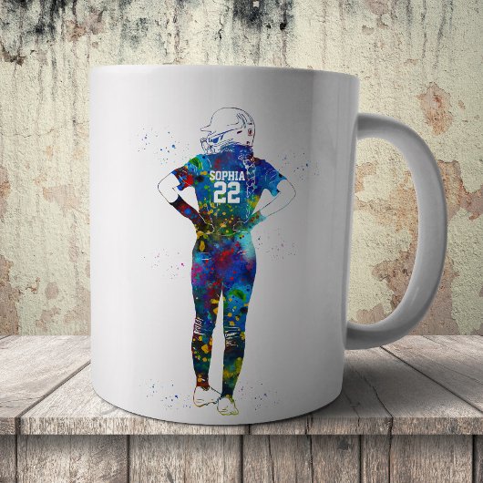 Mug Joueuse de softball féminine