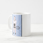 Mug Joueuse de tennis Joueuse personnalisée Nom de l'e (Devant gauche)